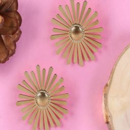 Jewelz gold plated  contemporary stud earrings for girls & women image 1