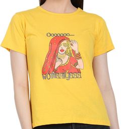 DEEPMAYRA COLLECTION Women Graphic Printed Round Neck Cotton T-shirt-image-120