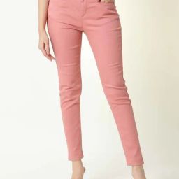 RAREISM Pink Cotton Blend Solid Jeans-image-46