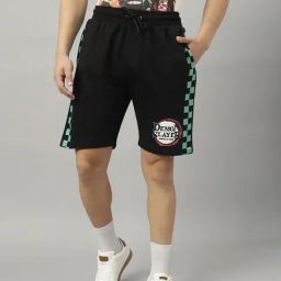 Free Authority Black Regular Fit Printed Shorts-image-27