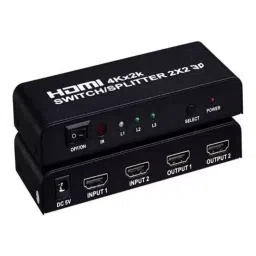 Techut HDMI 2X2 Matrix Switch Splitter With Remote Control 2 In 4 Out 4K 3D 1080P V1.4 (Black)-29