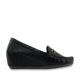 Scentra Women's Liana Black Wedge Loafers-picture-6