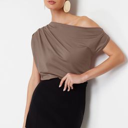 Trendyol One Shoulder Extended Sleeves Top-image-55