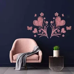 Kayra Decor Heart with Flower 24x40 Inch Wall Design Stencil Painting KDS36001-image-55