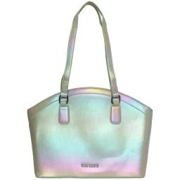 Caprese Iris Green Faux Leather Textured Tote Handbag-image-28