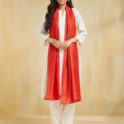 Fabindia Red Printed Stole-picture-26