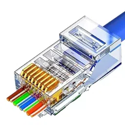 FEDUS Cat5, Cat5e, Cat6 8P8C RJ45 Connector ‎Transparent (Pack of 100 Pcs)-31