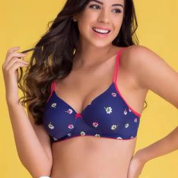 Clovia Blue Floral Print Full Coverage Bra-image-54