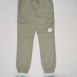 Pantaloons Junior Boys Green Cotton Solid Joggers-image-66