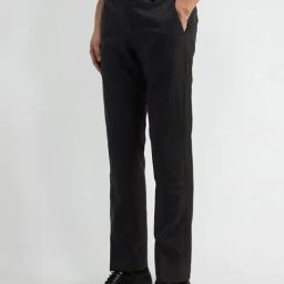 Arrow Blue Polyester Tailored Fit Checks Formaltrousers-image-57