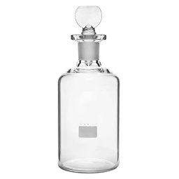 ABGIL BOD Bottle 125 ml Transparent Borosilicate Glass with Interchangeable Stopper, BTL-T-107-01-15