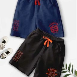 Codez Boys Navy & Black Printed Shorts-picture-15
