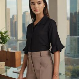 Style Quotient Black Solid Top-picture-22