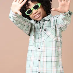 V-Mart Boys Tartan Checks Opaque Checked Casual Shirt-picture-37