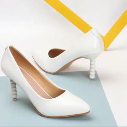 Carlton London Women's White Stiletto Pumps-image-47