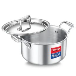 Prestige Splendid Silver Triply Casserole 18Cm 2L With SS Lid-image-70