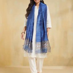 Fabindia Blue Printed Stole-37