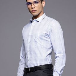 Louis Philippe Slim Fit Checked Formal Shirt-picture-18