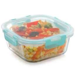 MAGNUS Solid Green Borosilicate 800ml Square Container-17