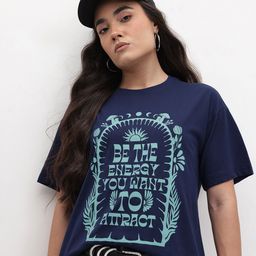 The Roadster Life Co. Typography Printed Longline Relaxed Fit T-shirt-image-38