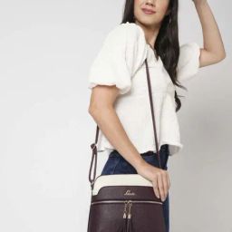 Lavie Wine Solid Sling Handbag-3