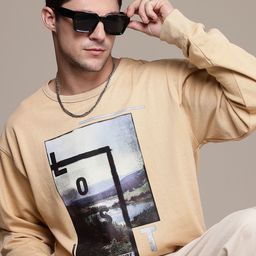 The Roadster Lifestyle Co. Graphic Printed Relaxed Fit Sweatshirt-image-99