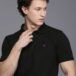 Louis Philippe Sport Solid Polo Collar Slim Fit T-shirt-image-29