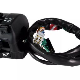 Uno Minda Handle Bar Switch - Left Side (Self Start) - 6 Pin White Female Coupler, 2 Pin Female Black Coupler, 3 Wire Bullets & 2 Short Wires for Hero Splendor PLS 2015 (SW-0685BW)-23