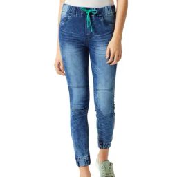 Miss Chase Blue Mid Rise Joggers-image-27