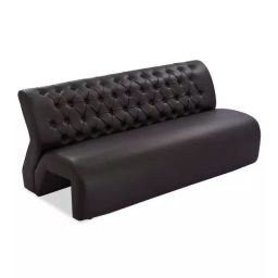 Modern India Seating MISSF3 3 Seater Leatherette Upholstery,Stainless Steel Legs Office Sofa , Black-image-90