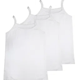 Kiddopanti Pack Of 3 Sleeveless Solid Tank Tops - White-picture-44