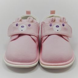 Kid-O-World Bear Printed Casual Wear Booties - Light Pink-28