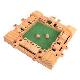 CLAPJOY Shut The Box Wooden Dice Game - Beige-11