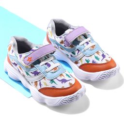 Cute Walk by Babyhug Sports Shoes With Velcro Closure Dino Print - Orange-image-83