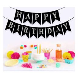 AMFIN Happy Birthday Banner - Black-image-95