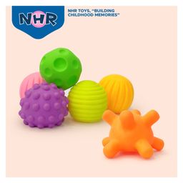 NHR Sensory Balls with Sound for Babies - Set of 6 Textured Soft Balls for Tactile Stimulation, Baby Bath Toys, Teething Balls, Squeeze and Play Balls with Chu Chu sound for Infants (Color May Vary)-image-62