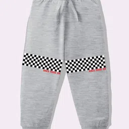 KAVEE Pure Cotton Knit Race Mode On Text Printed Biowashed Lounge Pants - Grey-picture-26