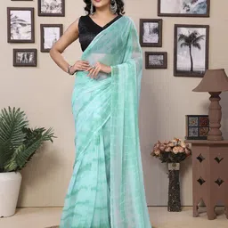 DIVASTRI Tie and Dye Poly Georgette Ready to Wear Saree-picture-18