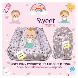 Kwitchy New Born Baby Bedding Set Luxury Mattress with Net & Sleeping Bag Combo (0-12 Months) Grey image 2