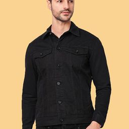 KLIZEN Men Graphic Printed Denim Jacket-12