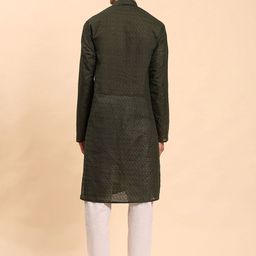Pro-Ethic STYLE DEVELOPER Men Embroidered Regular Sequinned Pure Cotton Kurta with Pyjamas image 5