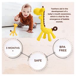 NeonateCare Silicone BPA Free Giraffe Shape Teether - Multicolor ( color and design may vary) image 5