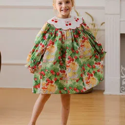 LULU & SKY Floral Print A-Line Dress-53