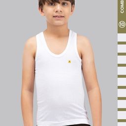 AMUL COMFY Boys Pack of 10 Cotton Innerwear Vests-picture-17