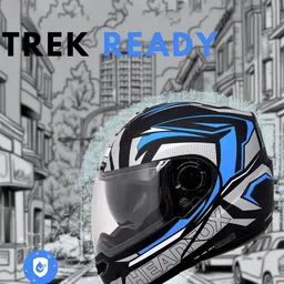 HEADFOX Graphic Printed Smart Bluetooth Helmet With Flash Lights image 3