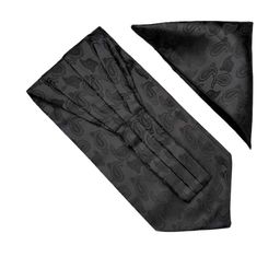VOICI Paisley Cravat Ascot Necktie & Pocket Square Combo-image-52