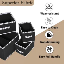 Aura Black Set of 3 Regular Drawer Organisers image 3
