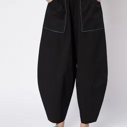 9rasa Women Relaxed Loose Fit High-Rise Trousers-image-14