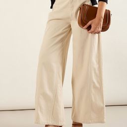 SASSAFRAS Women Wide Leg High-Rise Cotton Jeans-picture-2