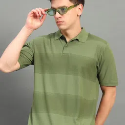 RENUOVO Men Striped Polo Collar T-shirt-picture-6
